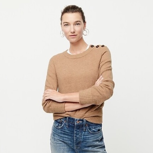 J. Crew Sweaters - J.Crew Button Detail Crewneck Super Soft Sweater